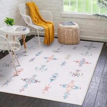 Vernal Mesa Machine washable, Light Cream Rug | Green Decor.